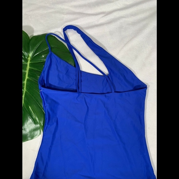 NEW $218‎ Mikoh Blue Iris Pahoa One Piece One shoulder [ SZ Medium ] - Picture 9 of 12